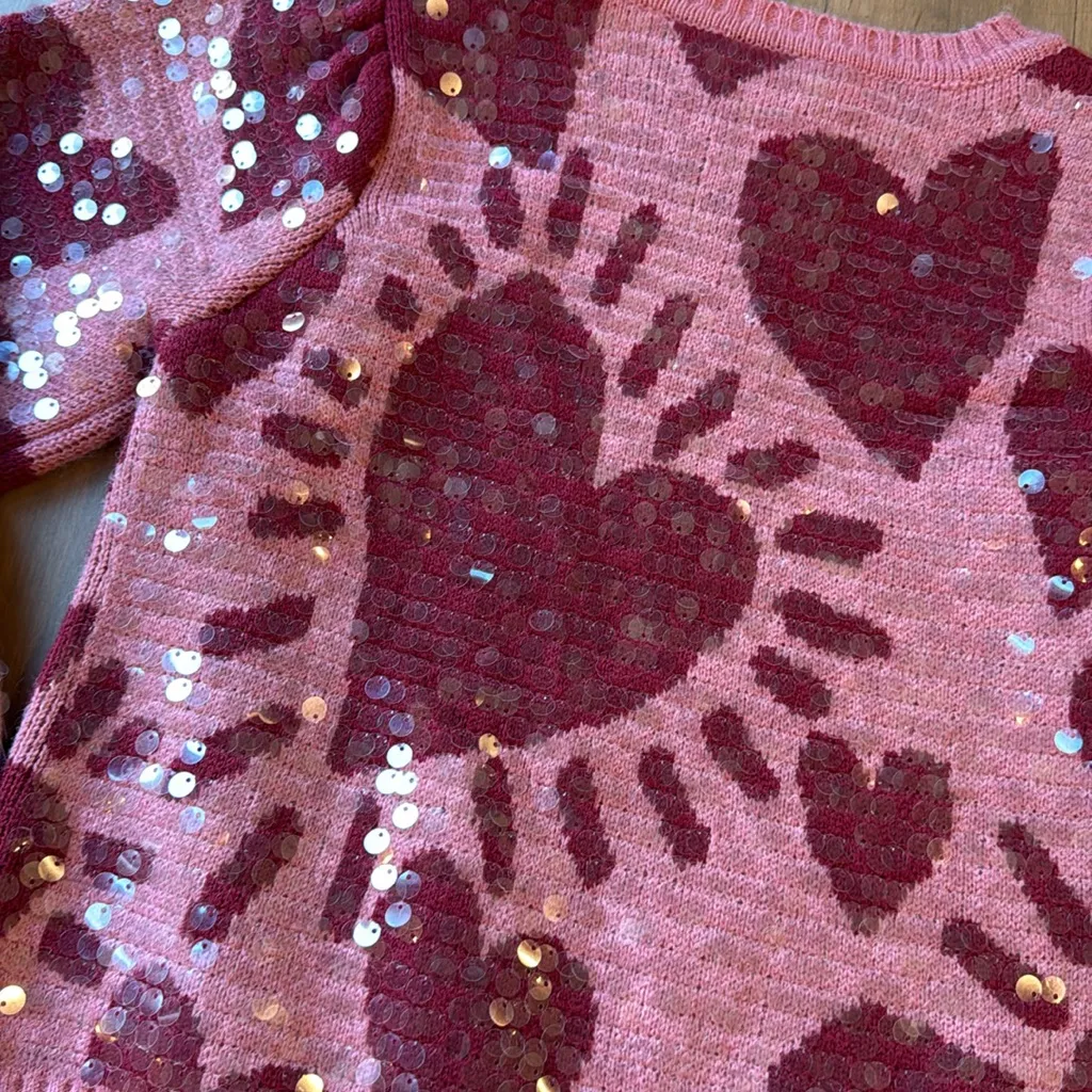 FARM Rio sequin heart sweater NWOT - Image 14