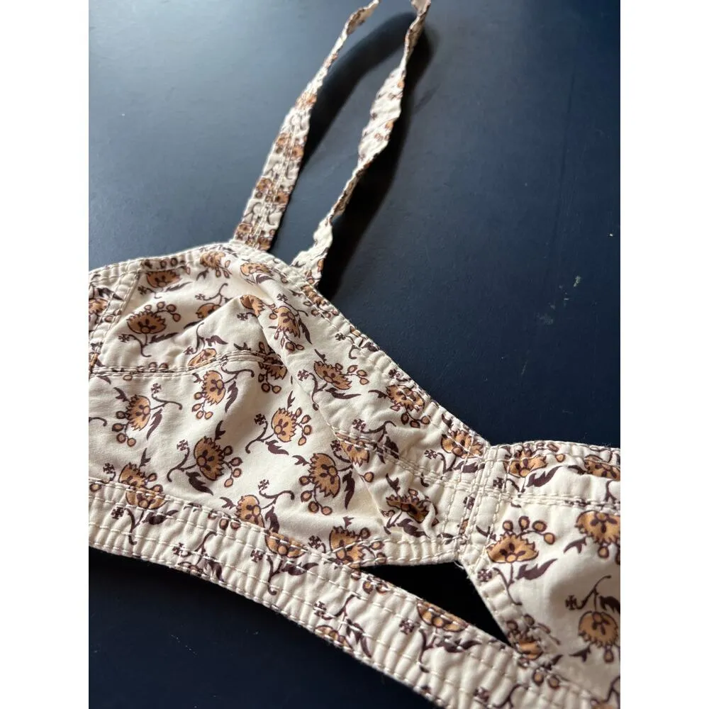 NWOT Tory Burch Floral Dandelion Peekaboo Bralette Bra Top Designer Beach Boho - Image 5