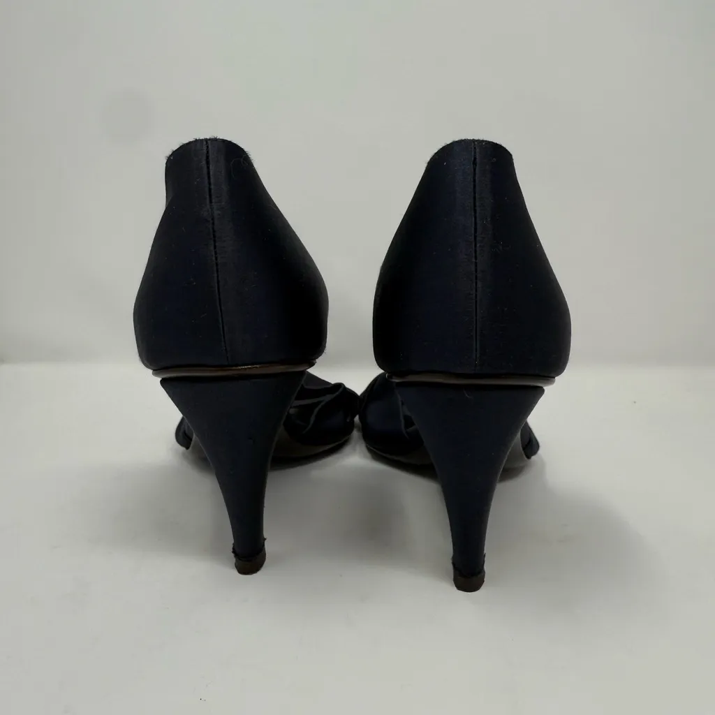 Celine Satin Open Toe Heels Size 10B - Image 5