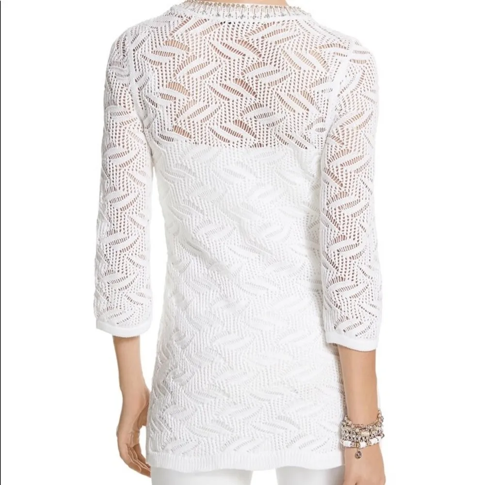 White House Black Market White Stretch Tunic - Image 2