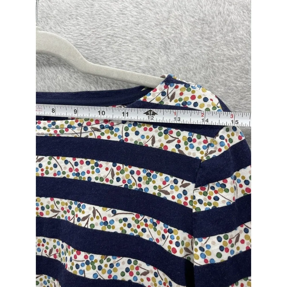 Joules Women's T Shirt Striped Colorful Size 6 Striped Dotted Long Sleeve - Image 9