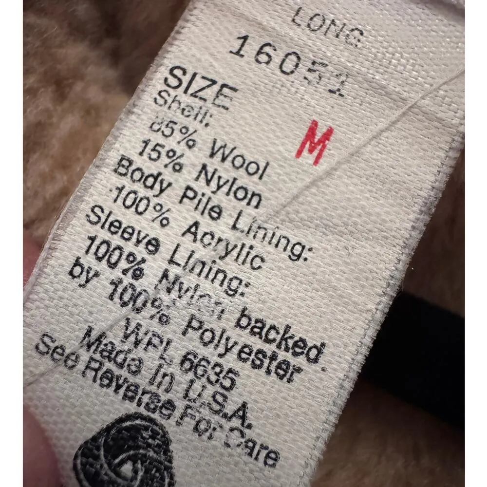 Vintage 80's 90's Woolrich Brown Tweed Wool Blend Full Zip Jacket M USA - Image 11