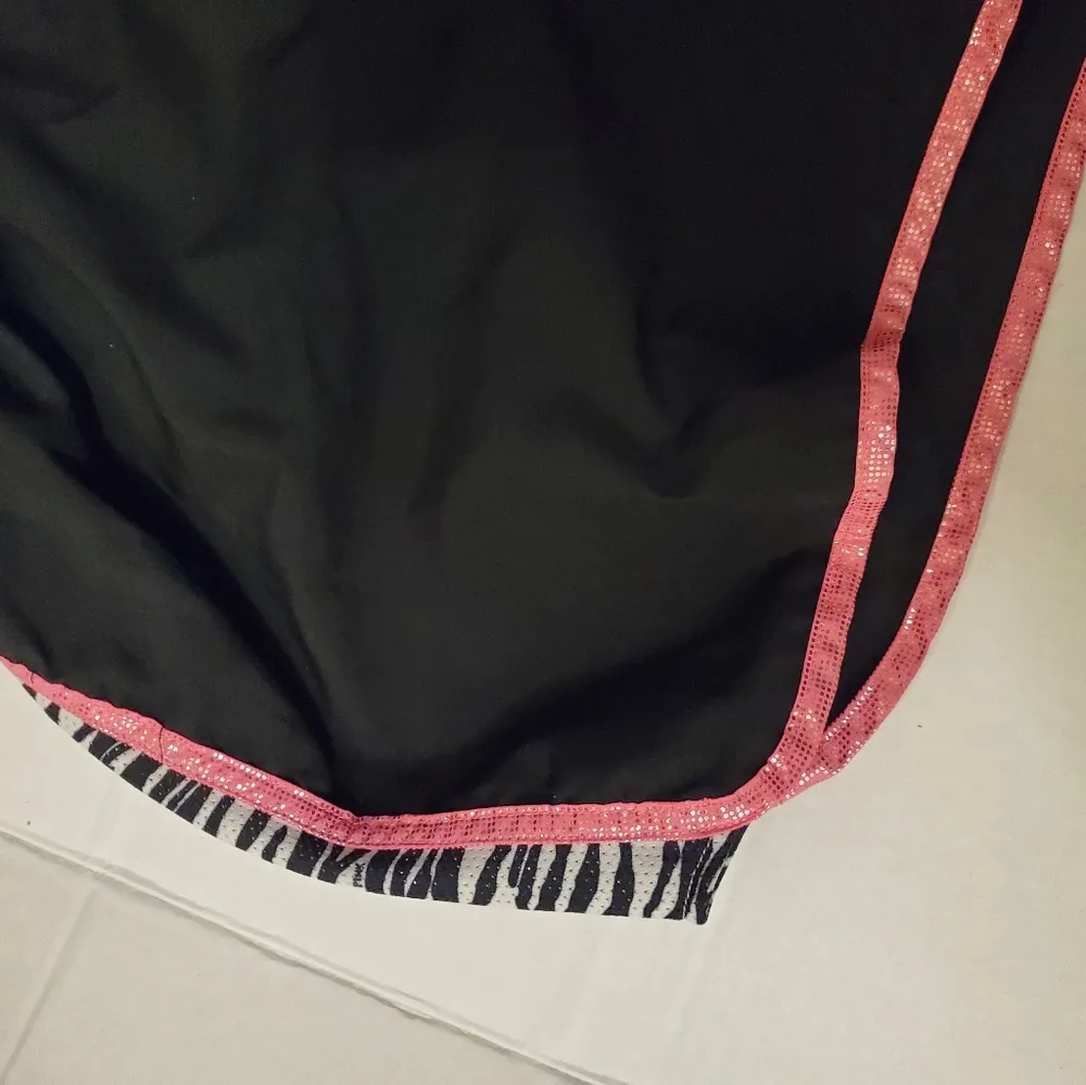 VS PINK Black Pink Zebra Print Athletic Shorts S - Image 6