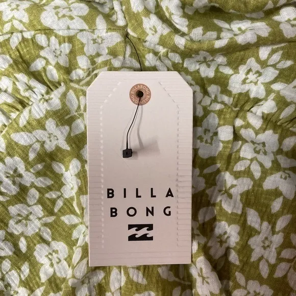 Billabong Flirt On Puff Sleeve Ditsy Floral Print Square Neck‎ Crop Top Sz S NWT - Image 7