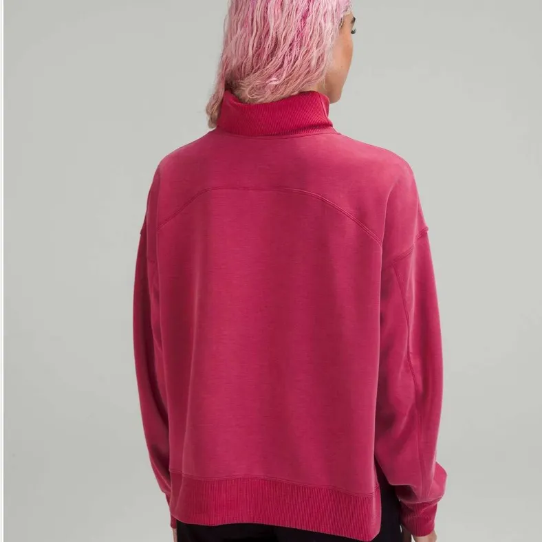 Lululemon Softstreme Turtleneck Pullover in Pomegranate | Size 8 - Image 2