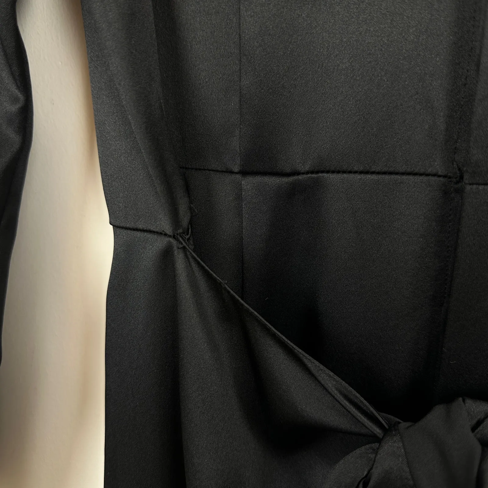 Polo Ralph Lauren Alai Silk Wrap Jumpsuit Long Sleeve Formal Evening Black US 4 - Image 14