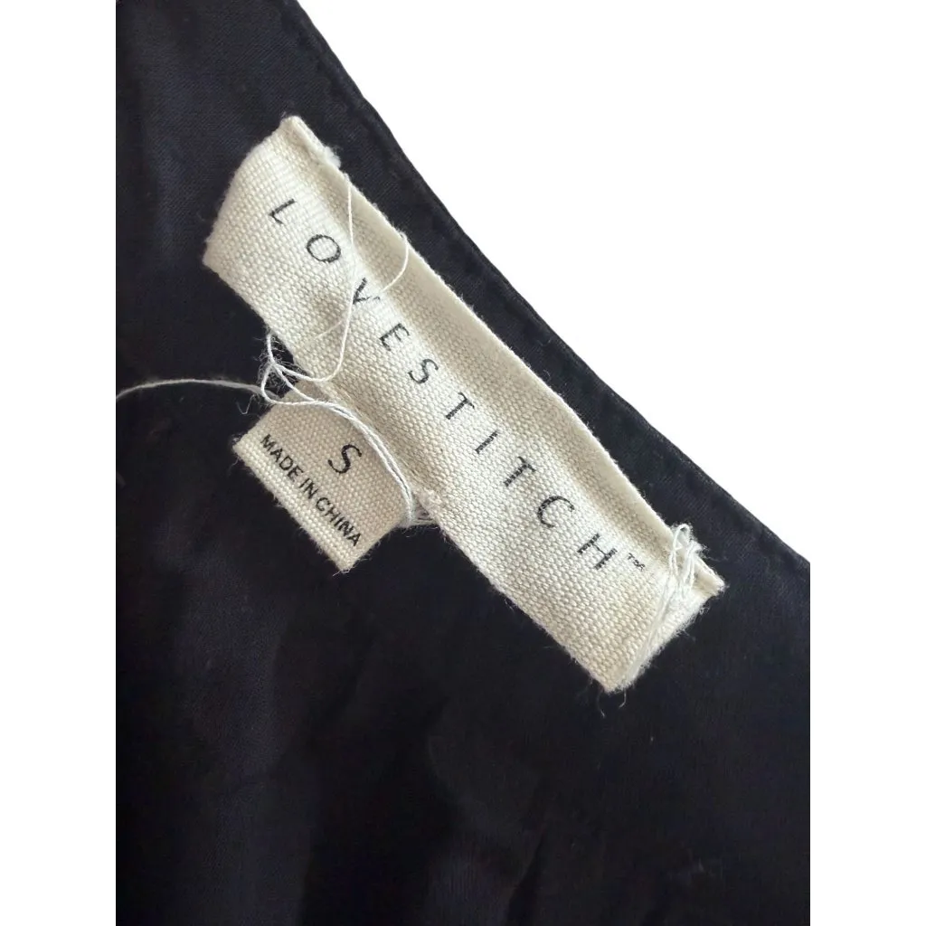 LOVESTITCH Patterned Black Tank Top Size Small - Image 7