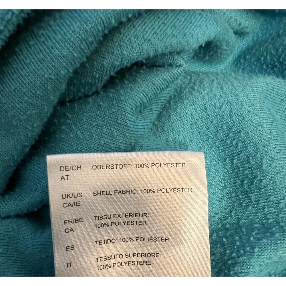 Killtec 1/4 Zip Up Light Fleece Jacket Women's 16(L) Teal Mock Neck Long Sleeve Size L - Image 9