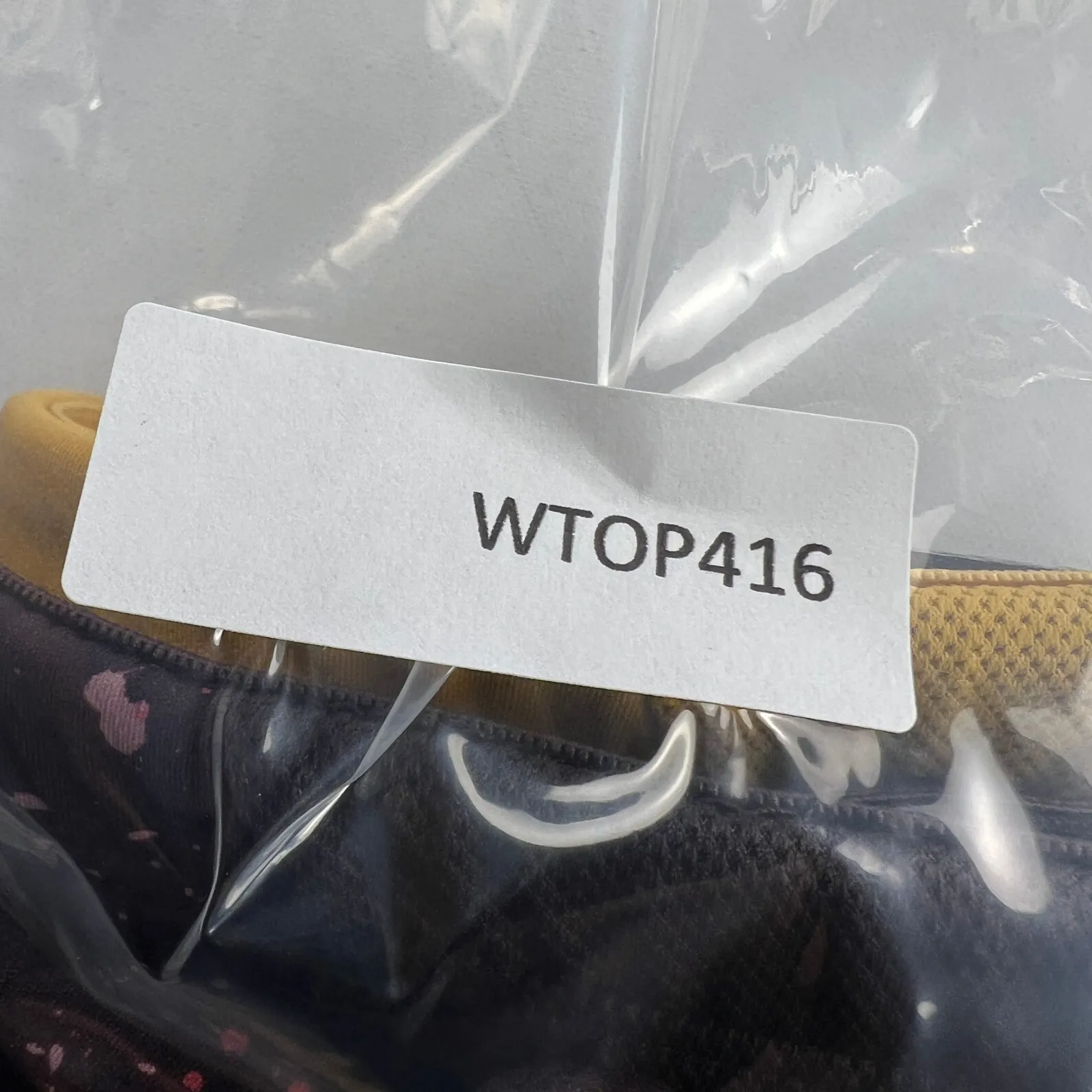 Pair of Syrokan Sports Bras High Impact Wirefree Mesh Purple Yellow Size L Size L - Image 14