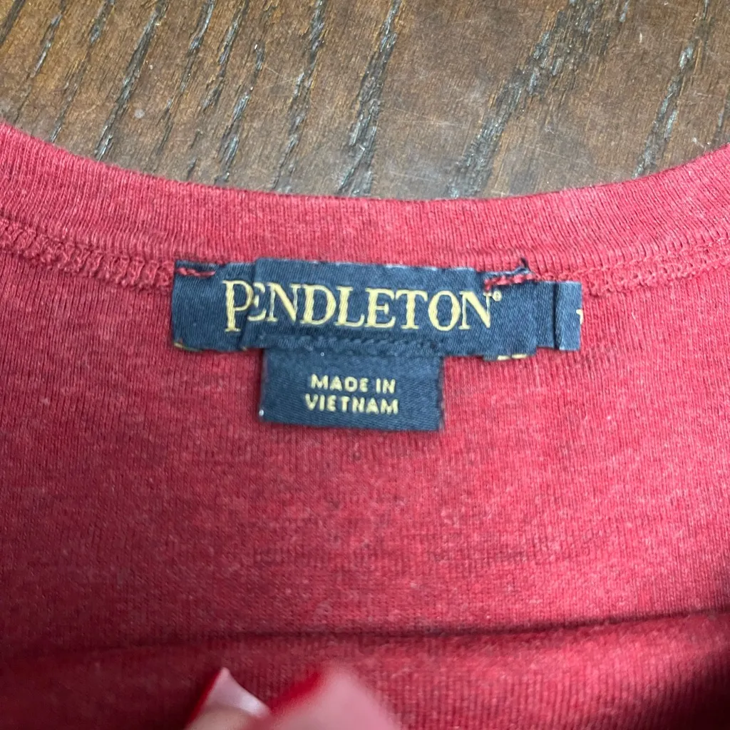 Pendleton  Rich Red Long Sleeve Top - Image 4