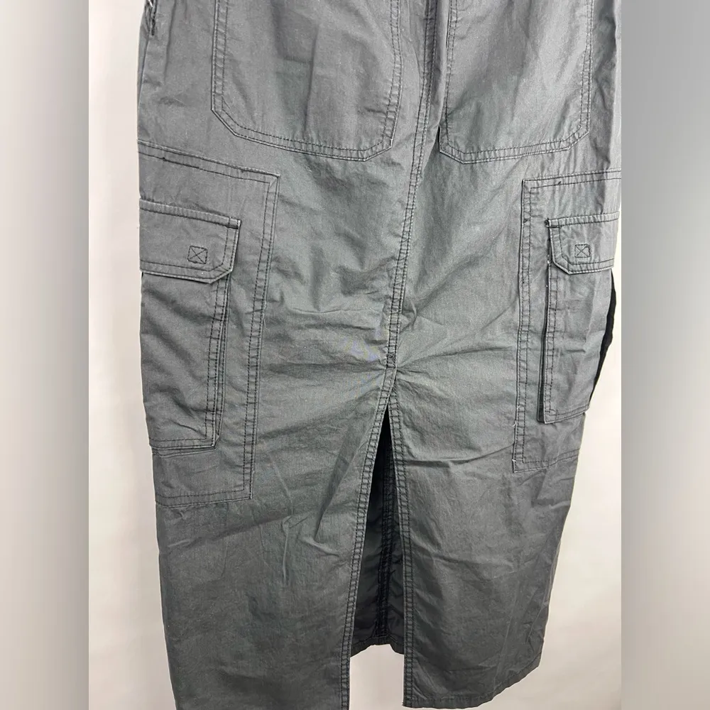 Wild Fable Cargo Midi Skirt Dark Gray Cotton Utility Pockets Belted XS NWT - Image 8