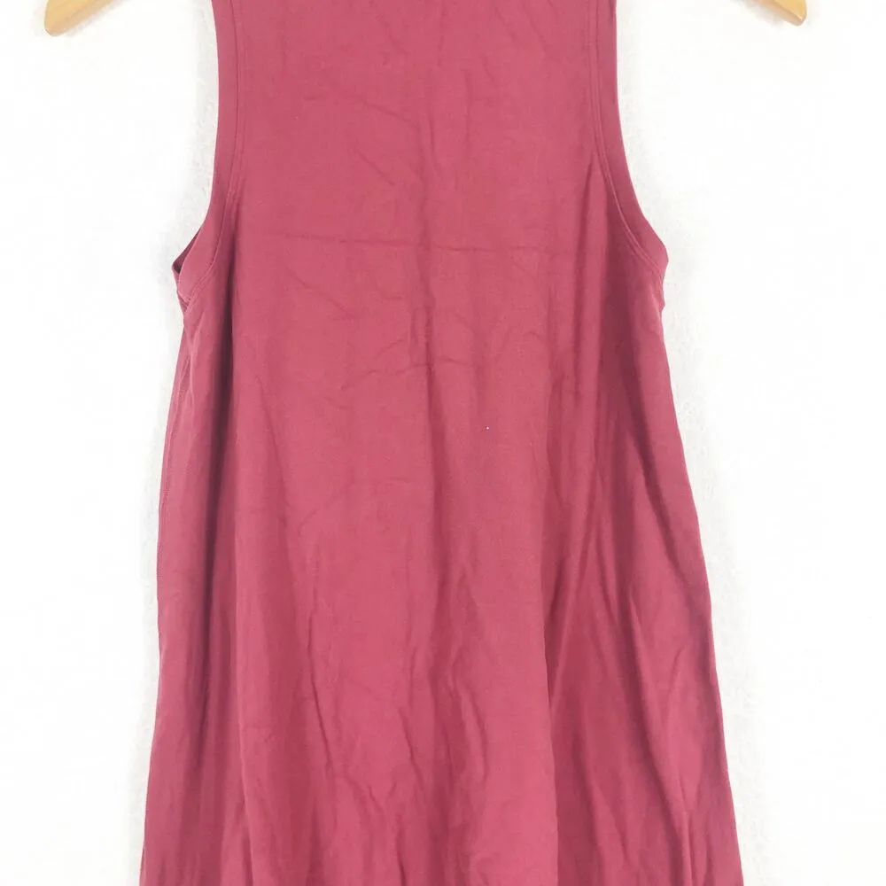 NWOT Lululemon All Aligned A-line Mini Dress Size 2 Chianti Red High Neck Swing - Image 9