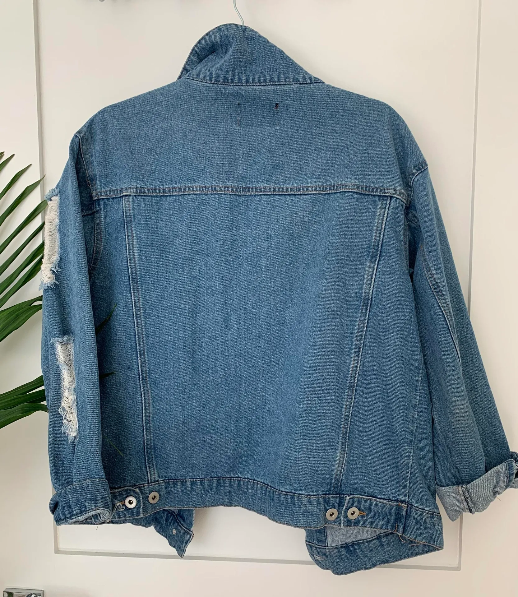 Love Tree Distressed Denim Jacket - Image 2