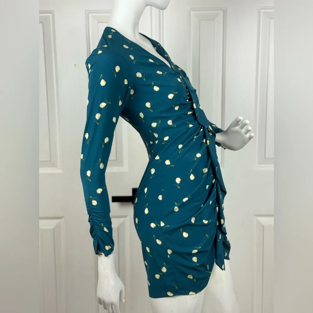 INTERMIX Blue Bodycon Long Sleeve Dress. D37 - Image 7