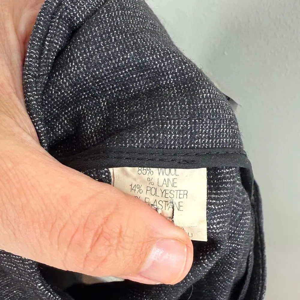 Theory Gray Wool Blend High Waist Mini Skirt - Image 9