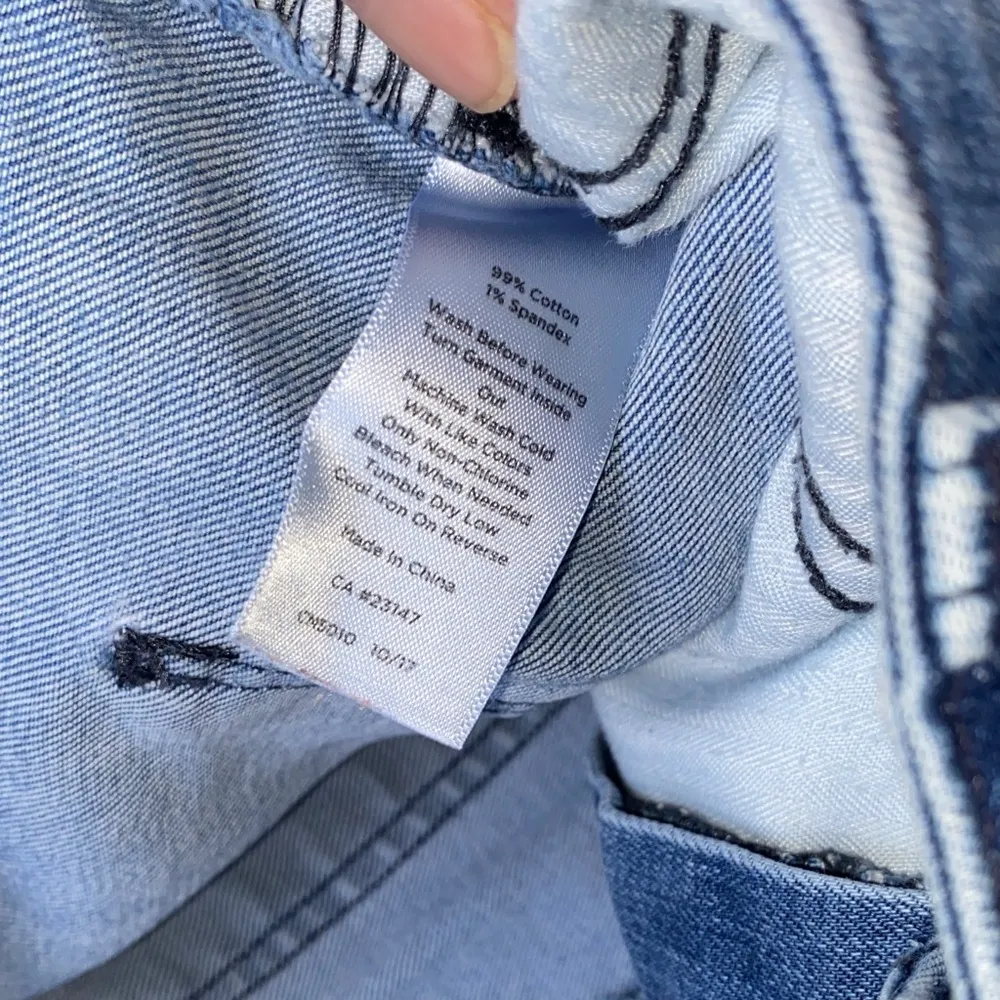 Chic Blue Ankle Jeans with Nautical Print Size 8 - Image 13