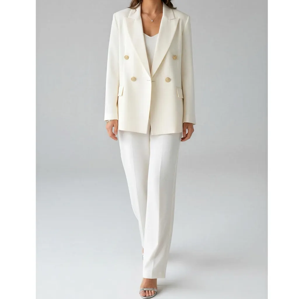 SABINA MUSAYEV Henry Oversized Twill Jacket, Off White, Small White - Image 2
