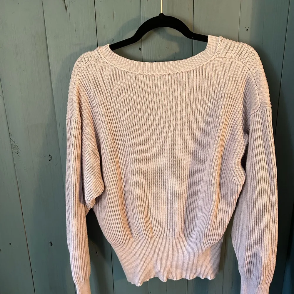 Free People Allure Ribbed pullover v-neck sweater - Lavender - Size Small - Image 5