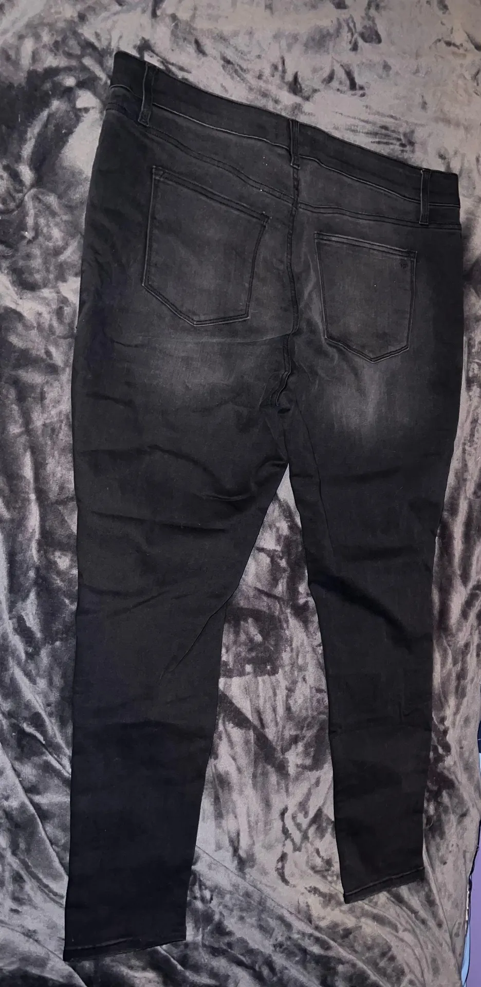LuLaRoe Black Denim Distressed Skinny Jean - Image 2