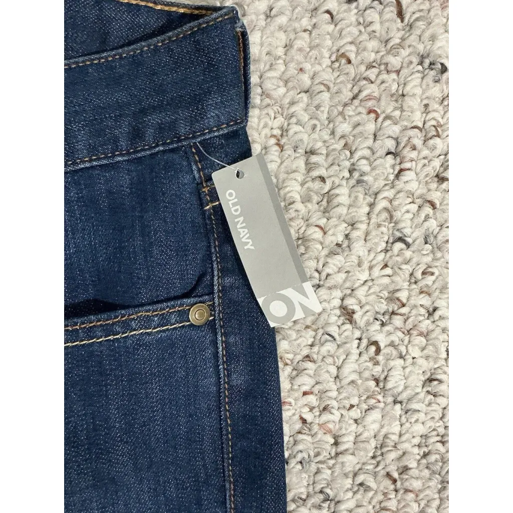 Womans Old Navy The Flirt Mid Rise Denim Cropped Blue Jeans Size 14 NWT - Image 3