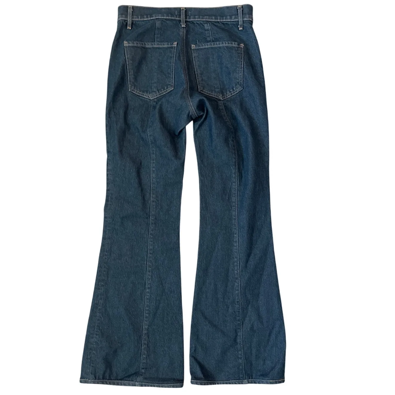 Express‎ ‘70’s Flare Mid-Rise Back Seam Stretch Dark Wash Size 6R - Image 5