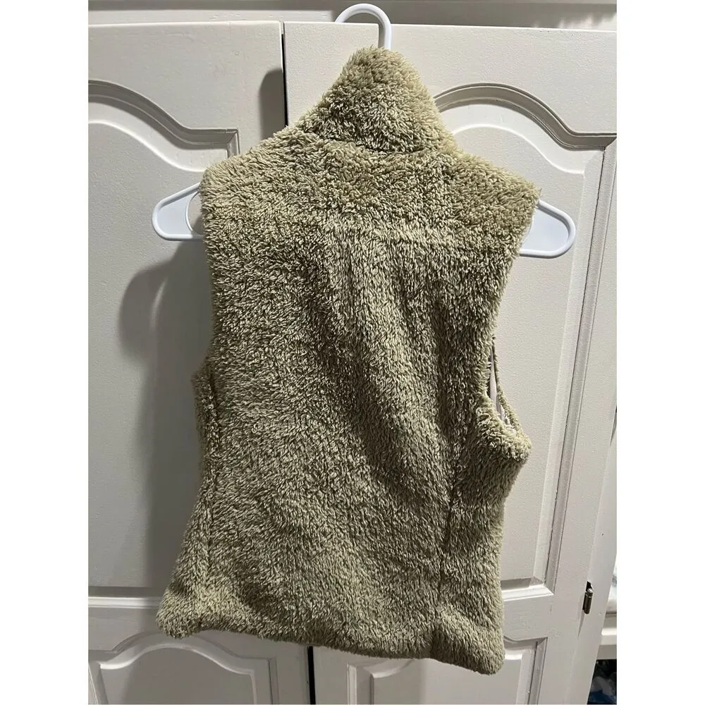 Patagonia Women’s Los Gatos Fleece Vest Size Small Beige Sherpa Zip Up 25216 - Image 7