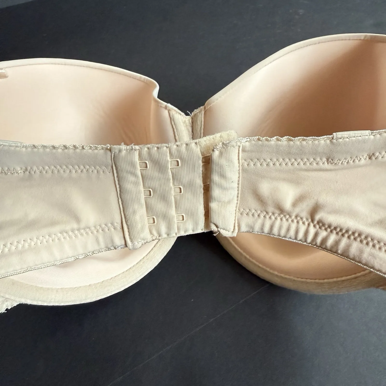 Panache Super Bra US 34 FF H Porcelain Strapless Underwire Unlined Nude Seamless - Image 7