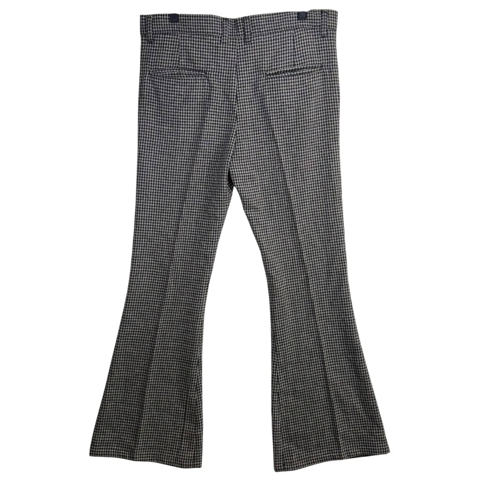 NWT Madcap England 34R Dylan Wool Flared Pants Houndstooth Steampunk 70s Brit Black Size undefined - Image 6