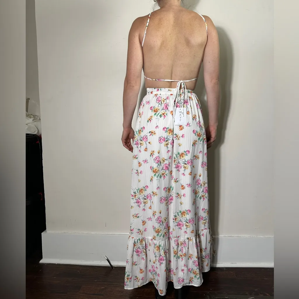 WAYF Madelyn Halter Maxi Dress Size Small NWT - Image 5