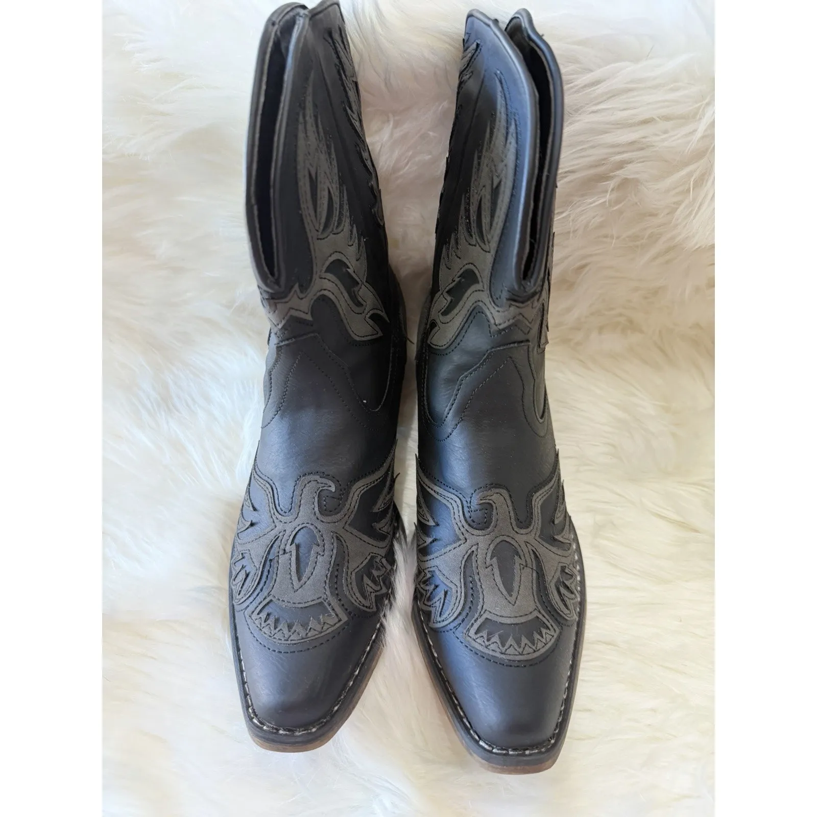 Roper Amelia Women Black Boots 9.5 Cowgirl Boho Western Country Chic Wildwest - Image 5