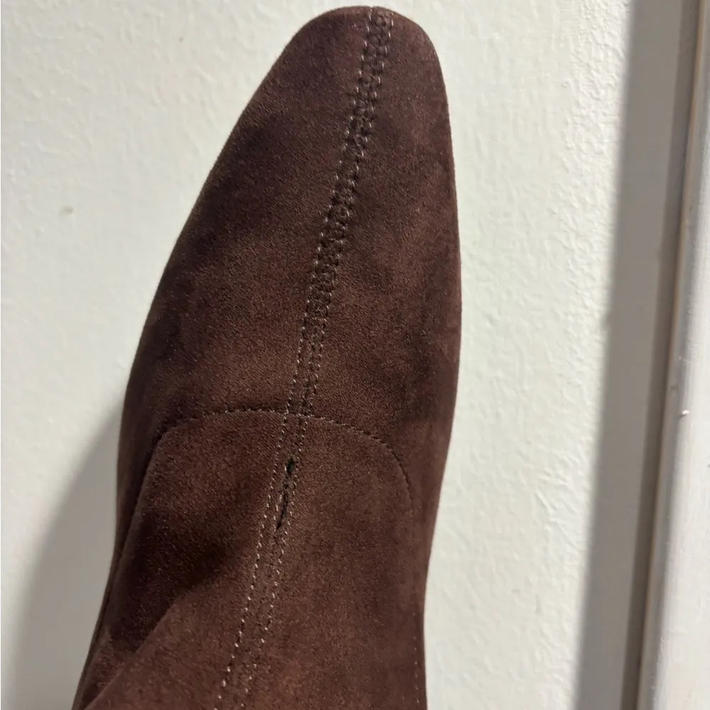 C. Paravano NIB Ankle High 3” Heel see small flaw in last pic Brown Size 10 - Image 8