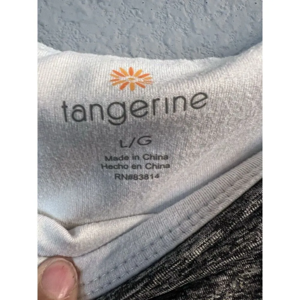 Tangerine Leggings Large‎ Black White Grey Soft Compression - Image 2