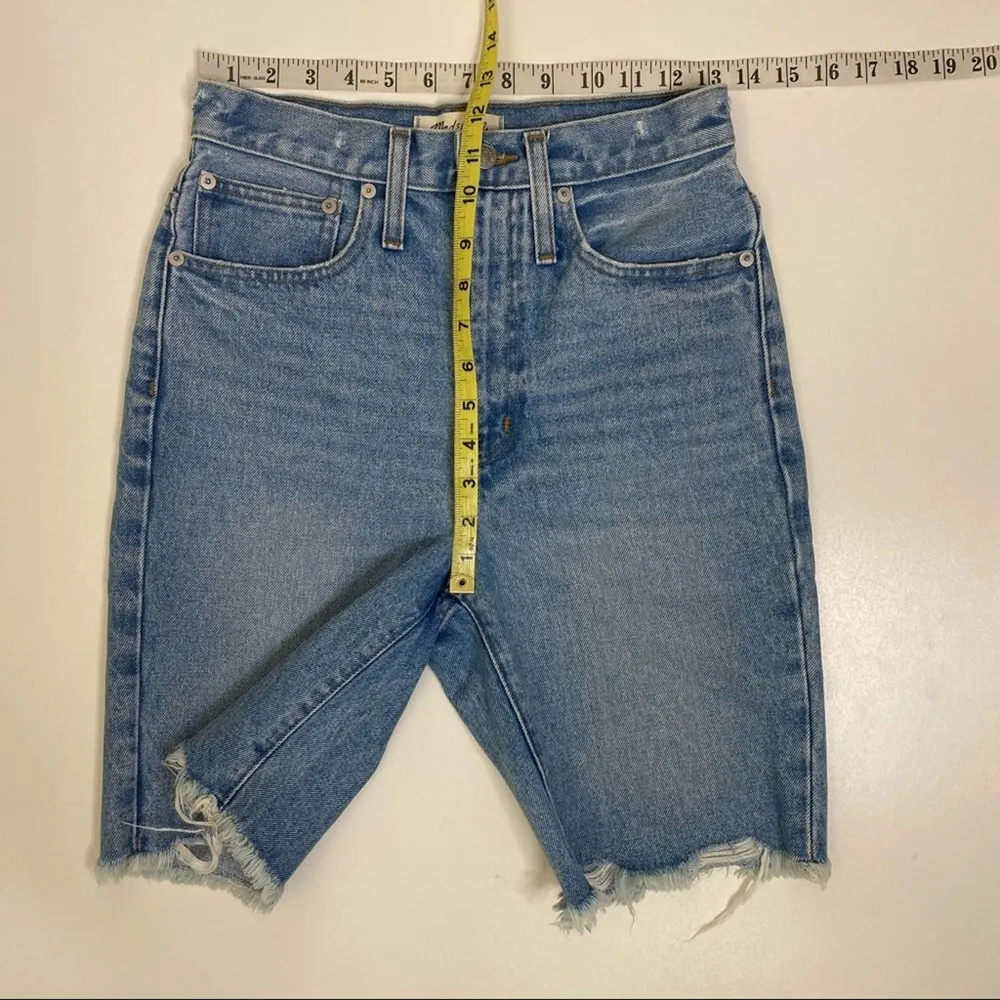 Madewell High Rise Long Jean Shorts Hedrick Wash 24 - Image 7