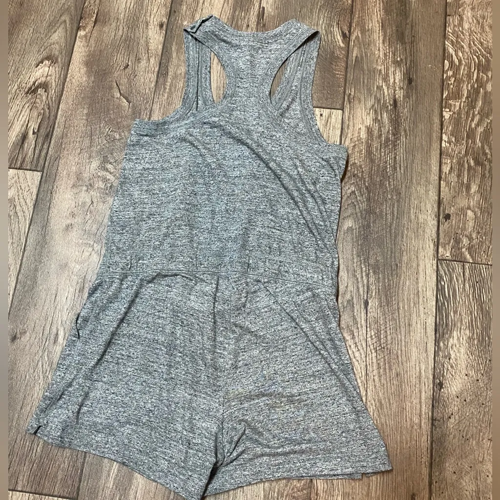 Nike Athletic Racerback Romper | Gray Lounge Activewear | Small - Image 3