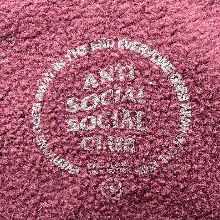 Anti Social Social Club Floral Hoodie Small Maroon Streetwear EUC - Image 5
