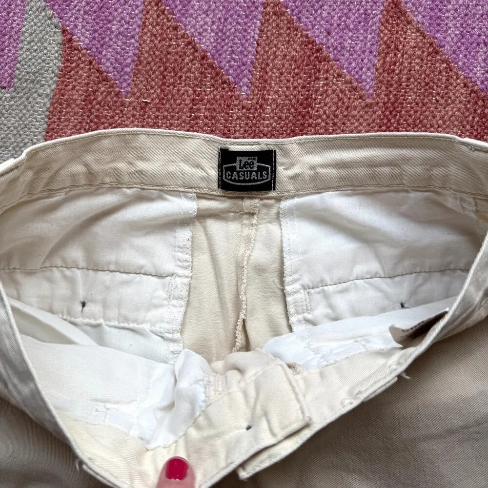VTG Lee Casual Khaki Pants Chinos Women's Size 10 Long High Rise - Image 4