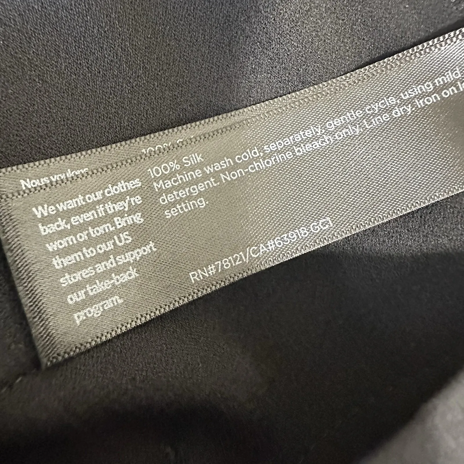 Eileen Fisher Black Silk‎ Taper Georgette Crepe Ankle Pant Size Large Modern NWT - Image 9