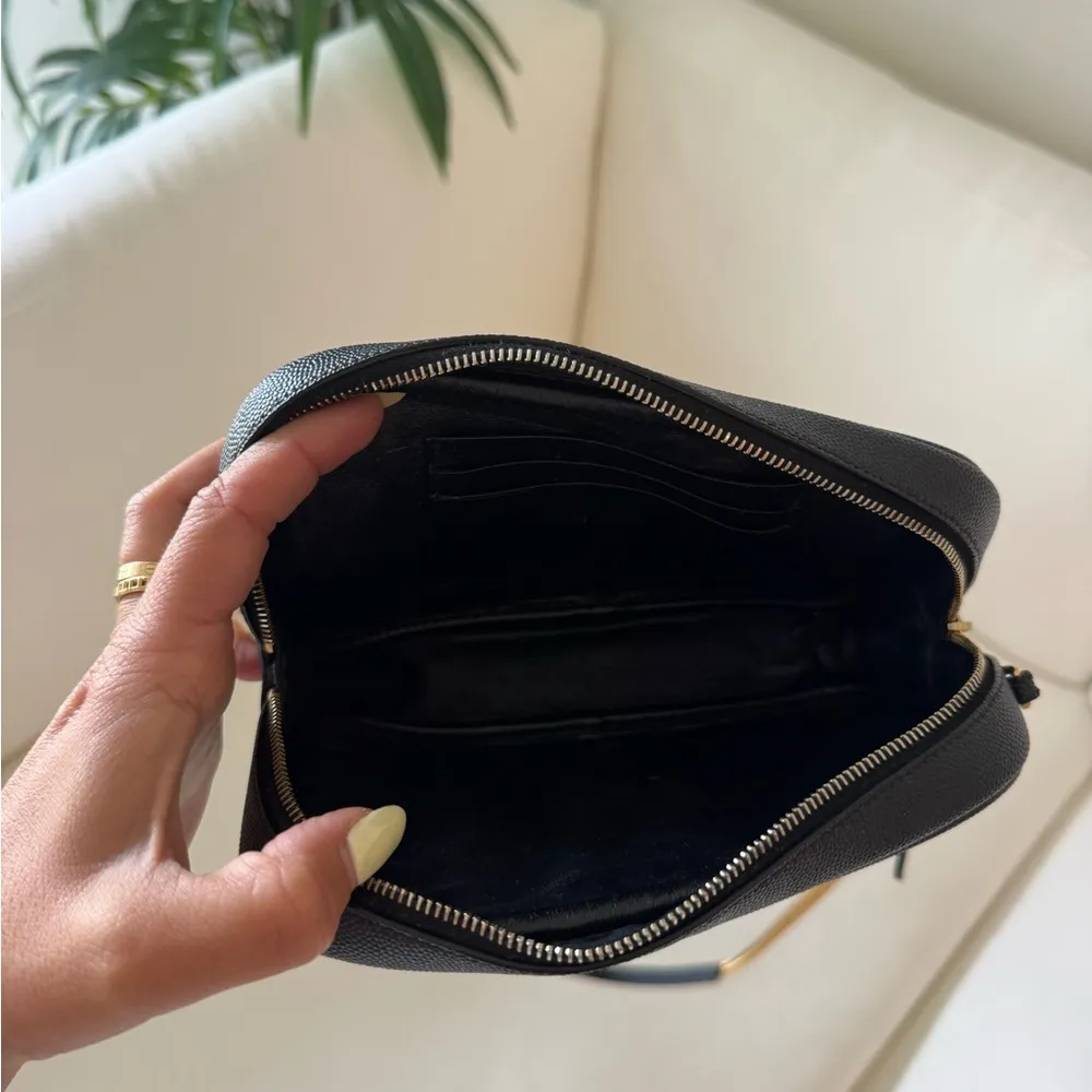 Yves Saint Laurent Lou Mini Black Quilted Leather Crossbody Bag - Image 9