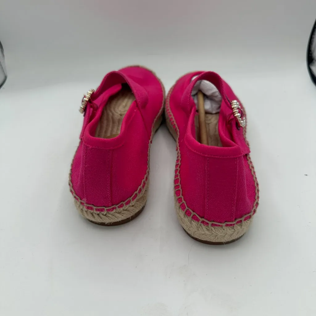 J. Crew Canvas Espadrille Mary Jane Flats Sweet Fuchsia Women's 7 - Image 5