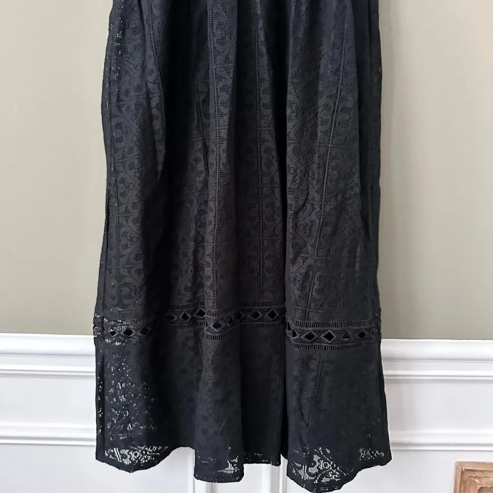 J.O.A Black Eyelet Dress - Small - Image 4