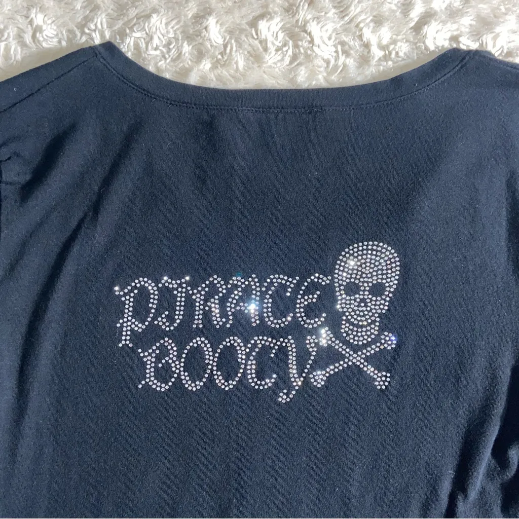 Black Pirate Booty Embellished Long Sleeve Shirt Gaspy Gasparilla Buccaneers - Image 4