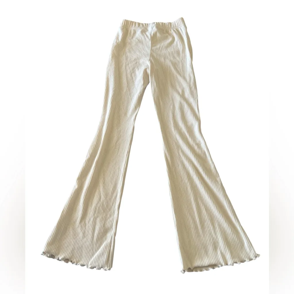 NWT Wild Fable size XS‎ Cream ribbed and Flared Bottoms - Image 2