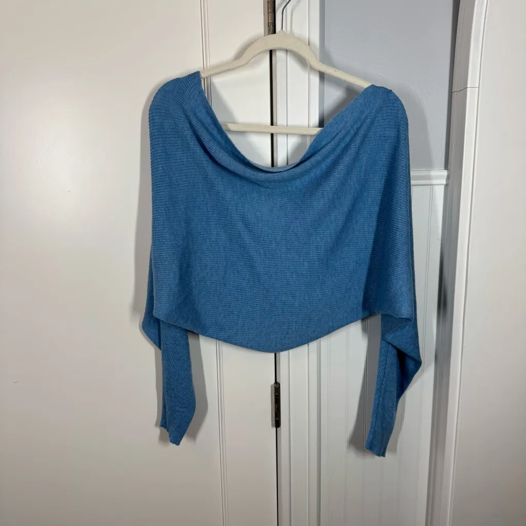 Light blue cashmere arm warmer shrug bolero wrap one size minimalist neutral Size M - Image 3