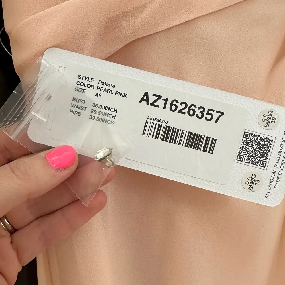 Dakota  bridesmaid dress in pearl pink - Image 5