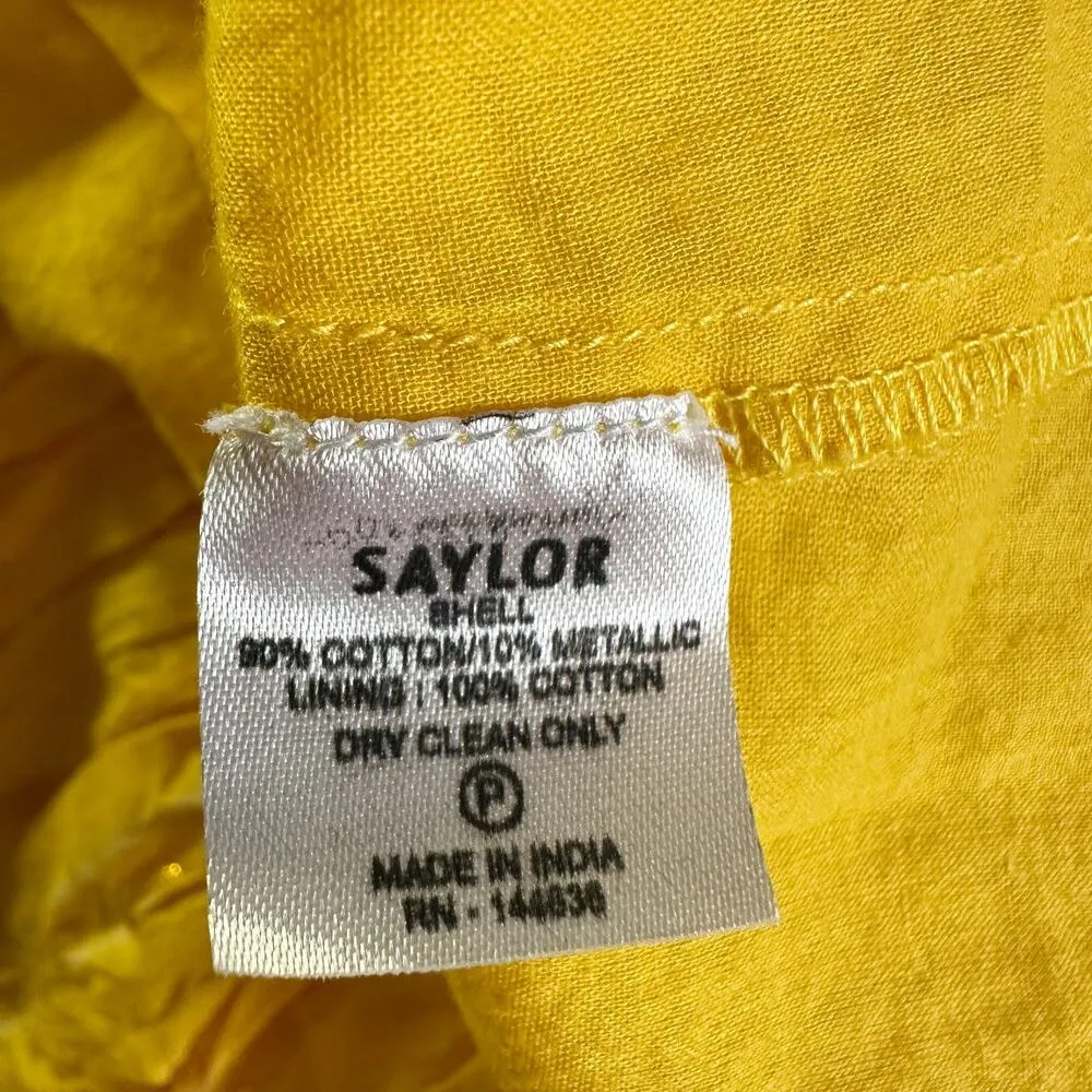 Saylor Adrianne Dress in Yellow Mini Sundress Size Small - Image 7