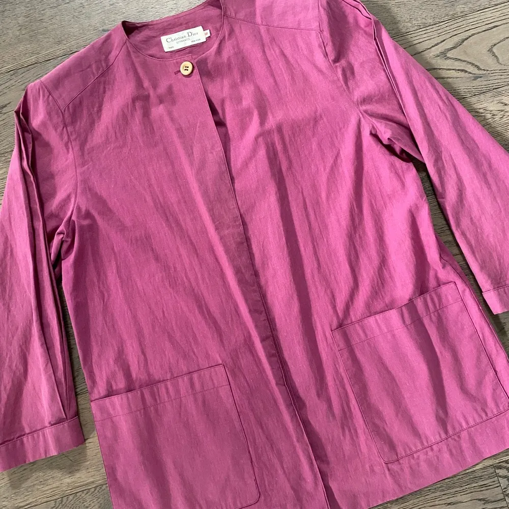 Christian Dior  vintage linen jacket - Image 2