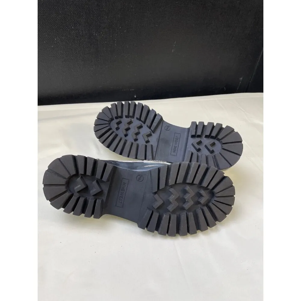 Nine West Women's Silver Chunky Heel Shoes/Loafers Size 7.5 SKU 5986 - Image 6