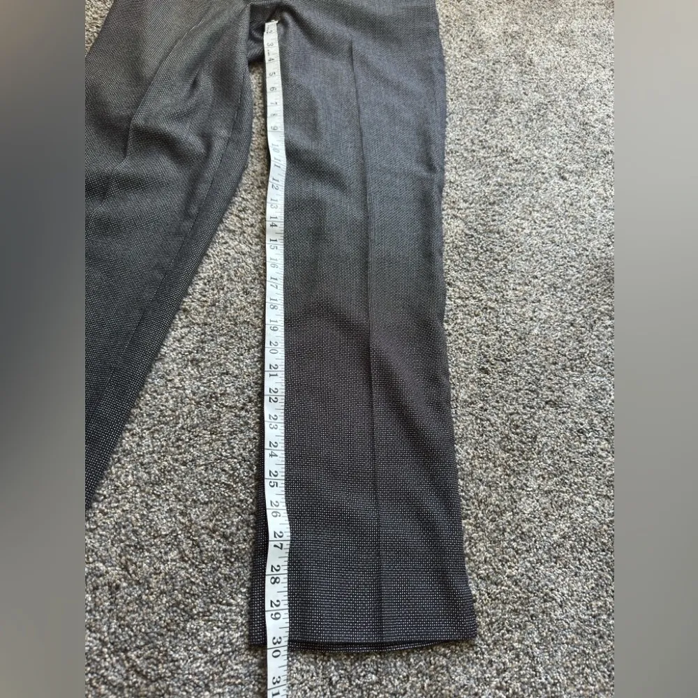 Lafayette 148 New York grey Wool silk Blend Trouser bleaker dress pants Gray Size 8 - Image 8