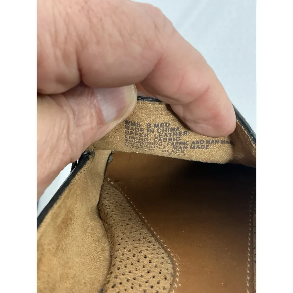 womans natural soul by naturalizer Slipon Loafers 8M Black Square Toe - Image 6