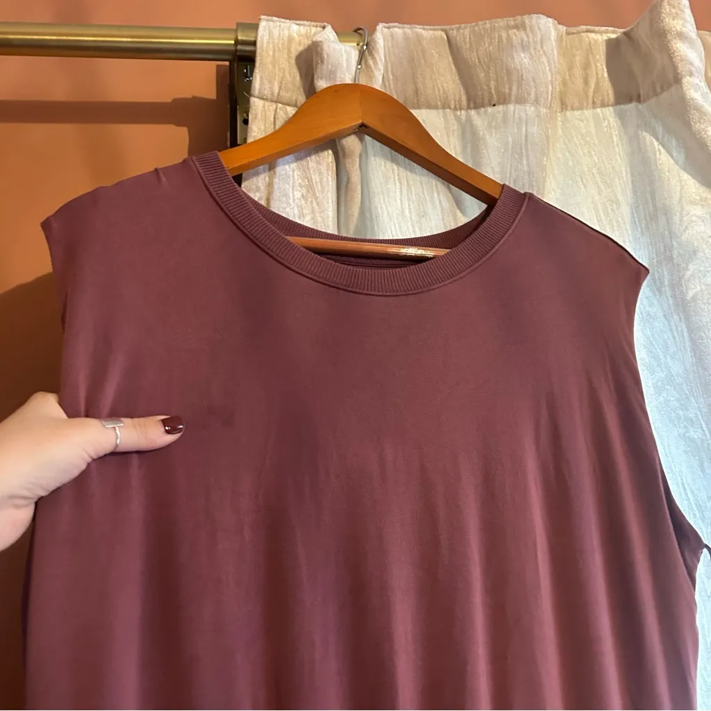 Athleta Santorini Cinch Dress Tawny Rose Pink Jersey Knit Stretch #798366 Size M - Image 5